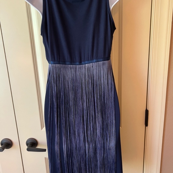 Boston Proper Sleeveless Dress with Embroidery & Fringe Size 8 - Picture 5 of 13